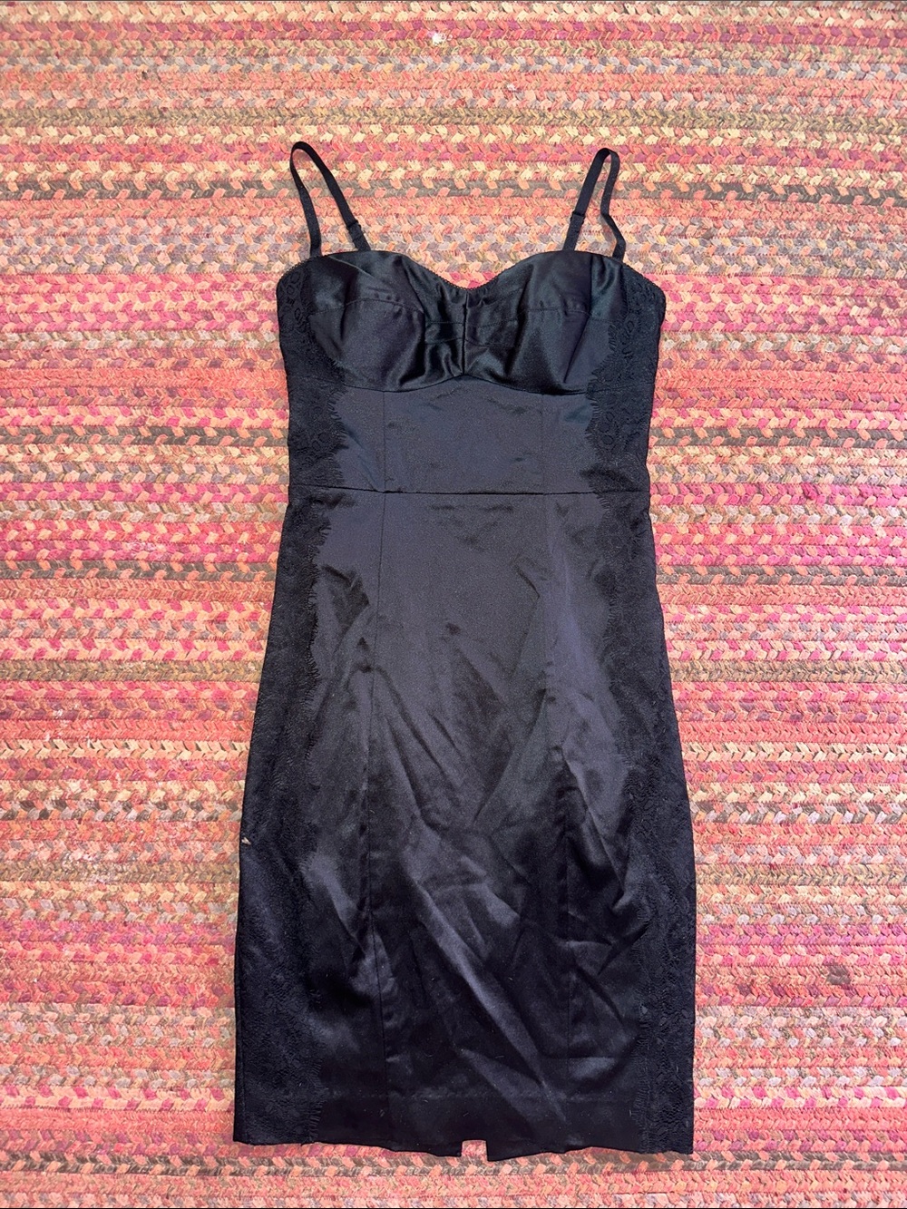 GUESS Black Lace Camisole Dress with Adjustable Straps